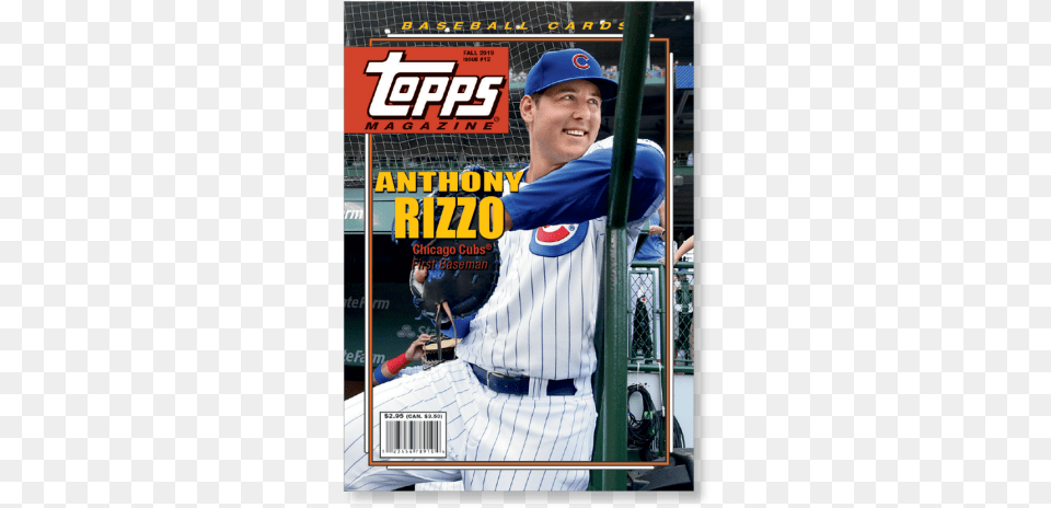 Anthony Rizzo 2019 Archives Baseball Topps Magazine Cubs 2019, Hat, Person, Sport, Glove Free Png Download