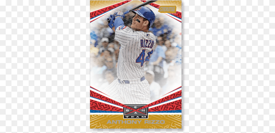 Anthony Rizzo 2019 Topps Stadium Club Baseball Beam Baseball Player, Team Sport, Person, Glove, Clothing Free Png