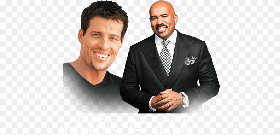 Anthonyrobbins Steveharvey Steve Harvey, Accessories, Suit, Person, Head Free Png Download