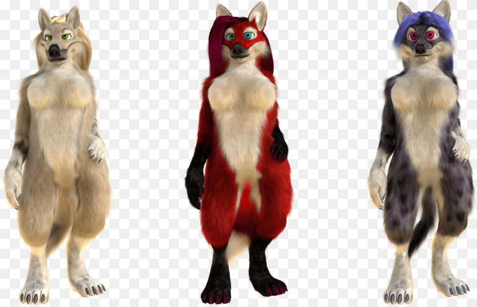 Anthro Wolf Fox Cat Anthro Mmd Cat Model Free Png