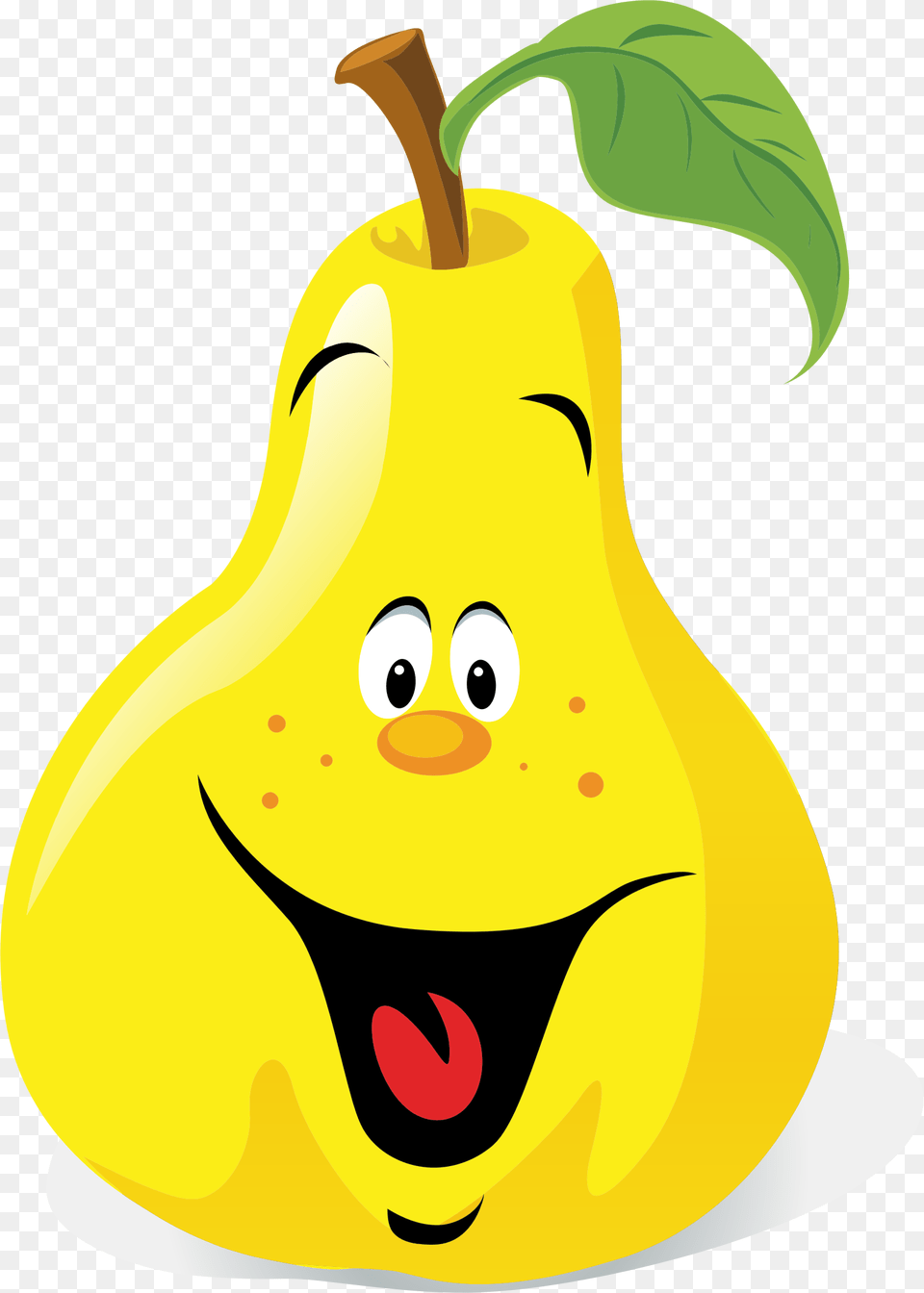 Anthropomorphic Happy Pear Banner Black And White Fruit With Faces Clip Art, Food, Produce, Plant, Outdoors Png Image