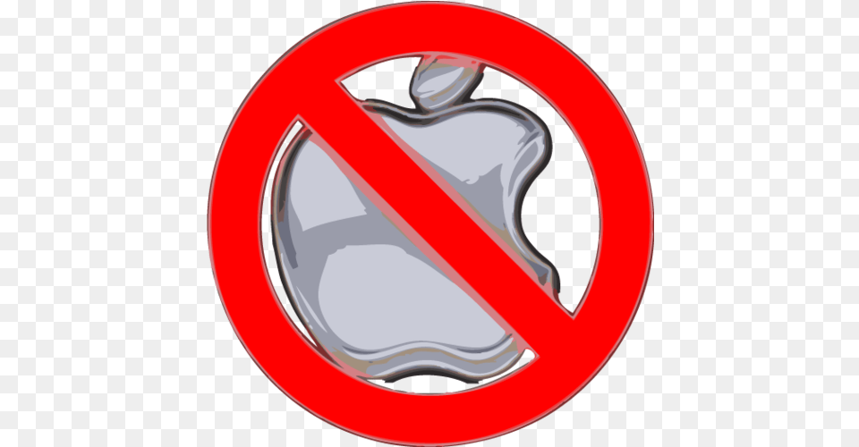 Anti Apple Society Anti Apple Logo, Sign, Symbol, Road Sign, Disk Free Transparent Png