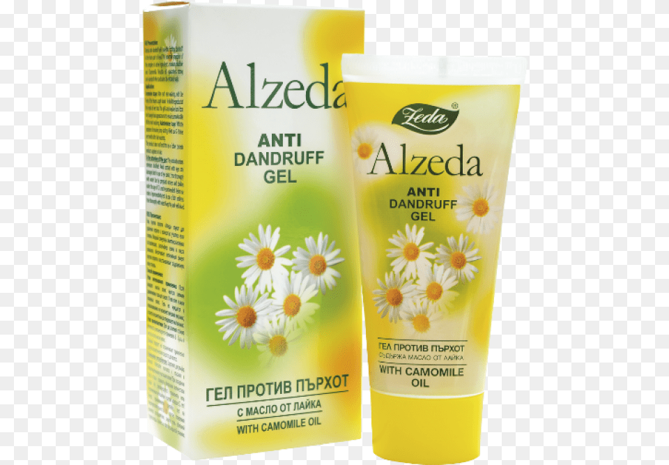 Anti Dandruff Gel Alzeda With Chamomile Oil 100ml Gel Protiv Prhot, Bottle, Plant, Herbs, Herbal Free Png