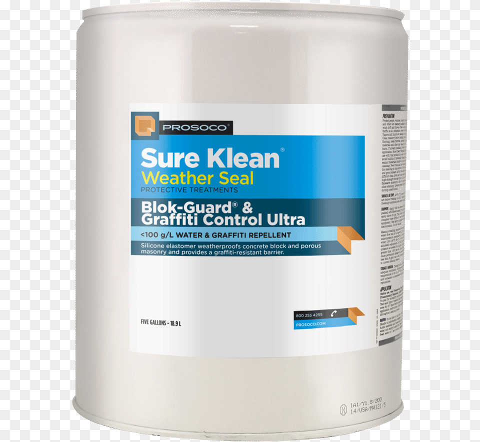 Anti Graffiti Protection Sure Klean Weather Seal Blok Guard 5 Gallons, Can, Tin Free Png