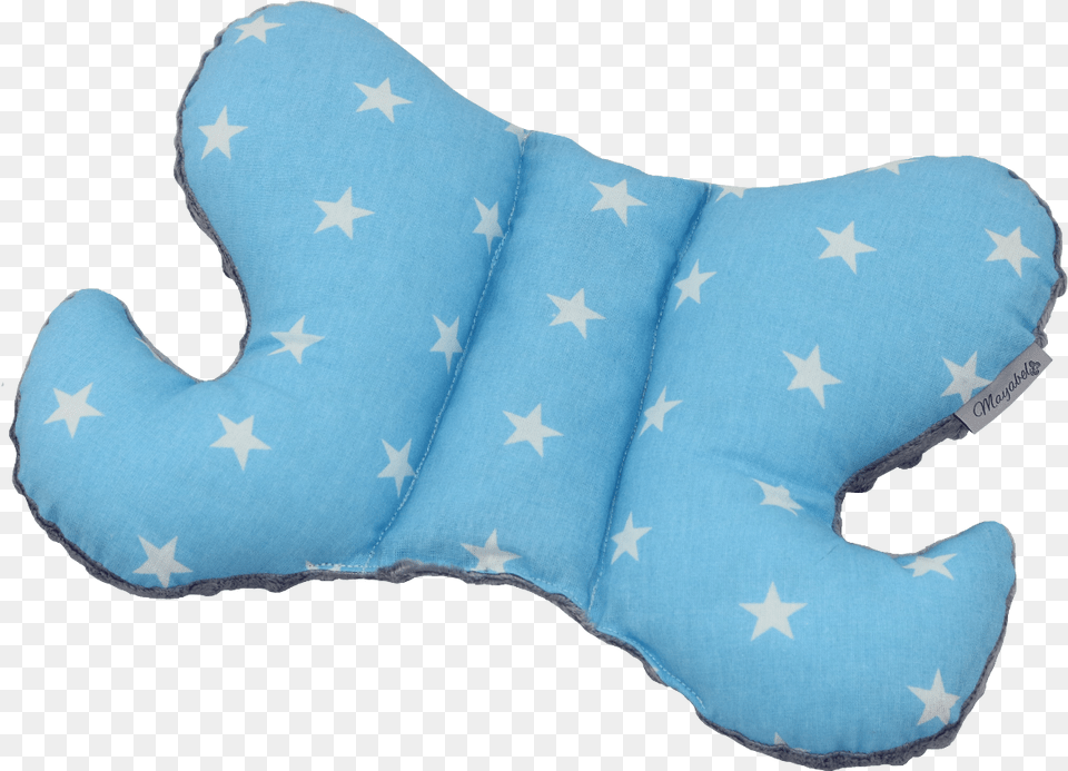 Anti Shake Travel Pillow Butterfly Blue Stars U0026 Gray Minky 1, Cushion, Home Decor, Plush, Toy Png Image