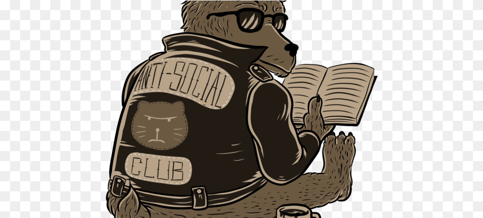 Anti Social Club Anti Social Club Bear, Adult, Bag, Male, Man Free Png