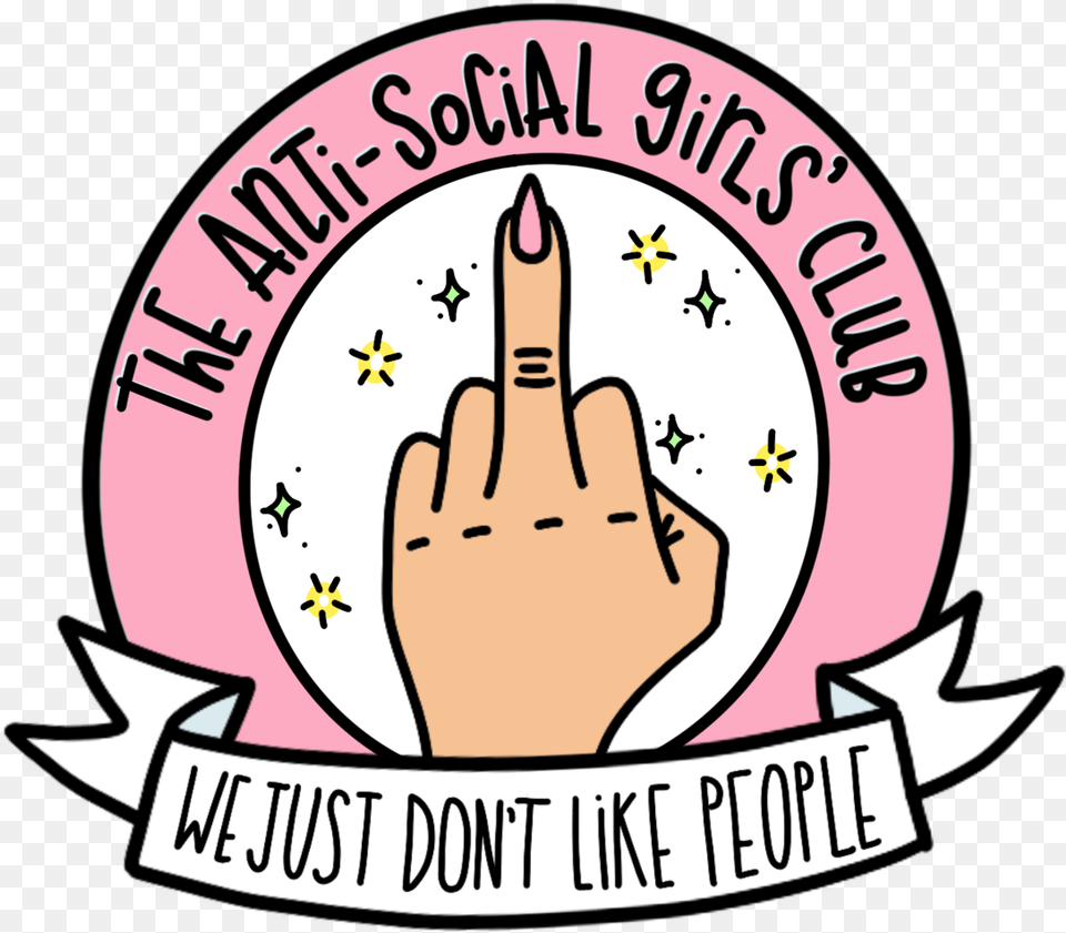 Anti Social Girlsu0027 Club U2013 Tagged Antisocialu2013 Queen B And Co Language, Body Part, Finger, Hand, Person Png Image
