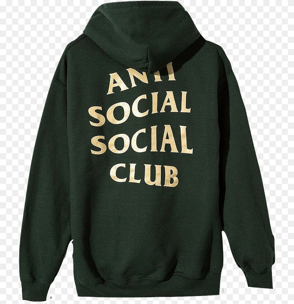 Anti Social Social Club Anti Social Social Club Hoodie Green, Clothing, Knitwear, Sweater, Sweatshirt Free Transparent Png