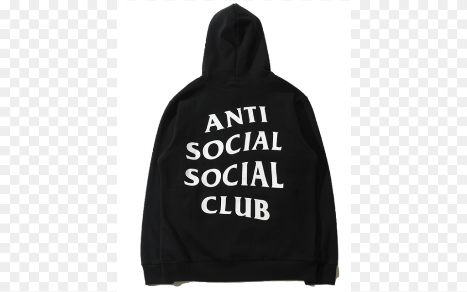 Anti Social Social Club Plain Hooded Sweater Anti Social Social Club Long Sleeve, Clothing, Hoodie, Knitwear, Sweatshirt Png Image