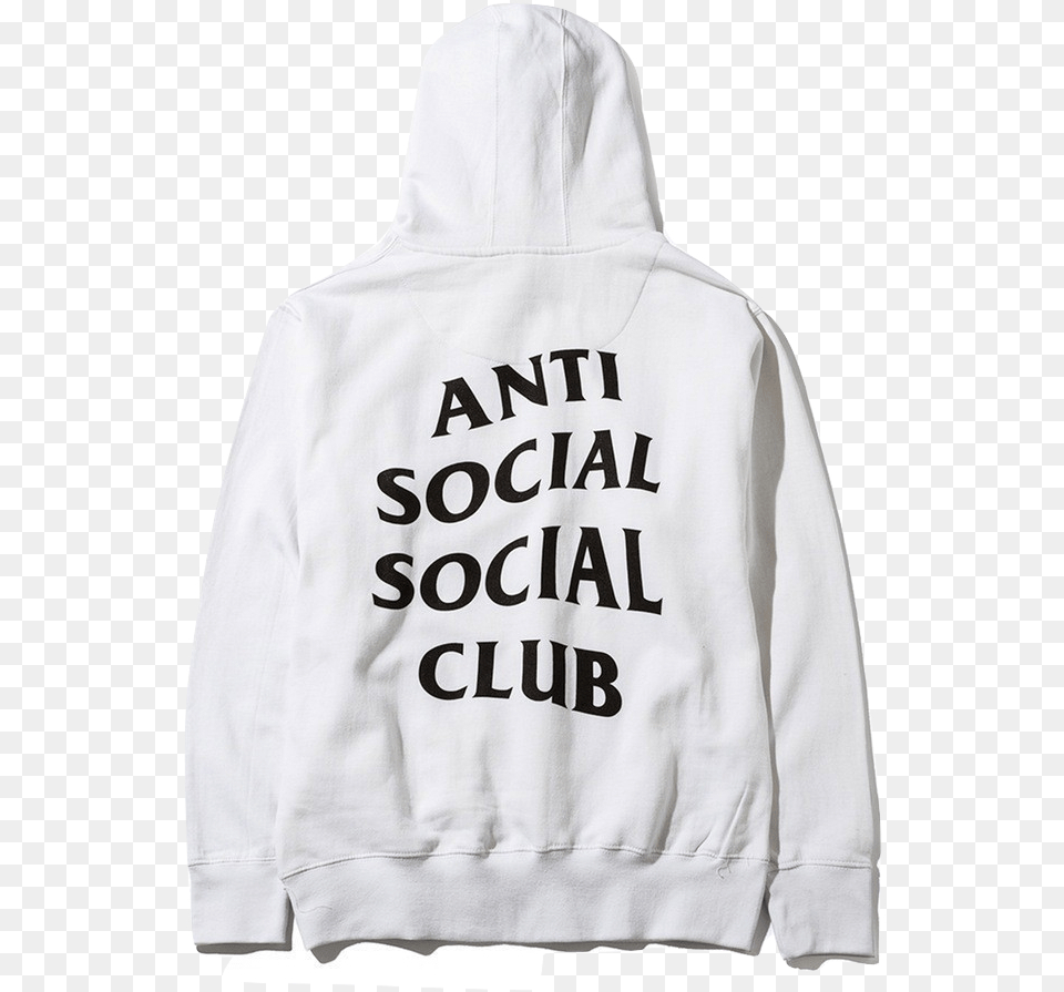 Anti Social Social Club White Anti Social Social Club Hoodie, Clothing, Hood, Knitwear, Sweater Png
