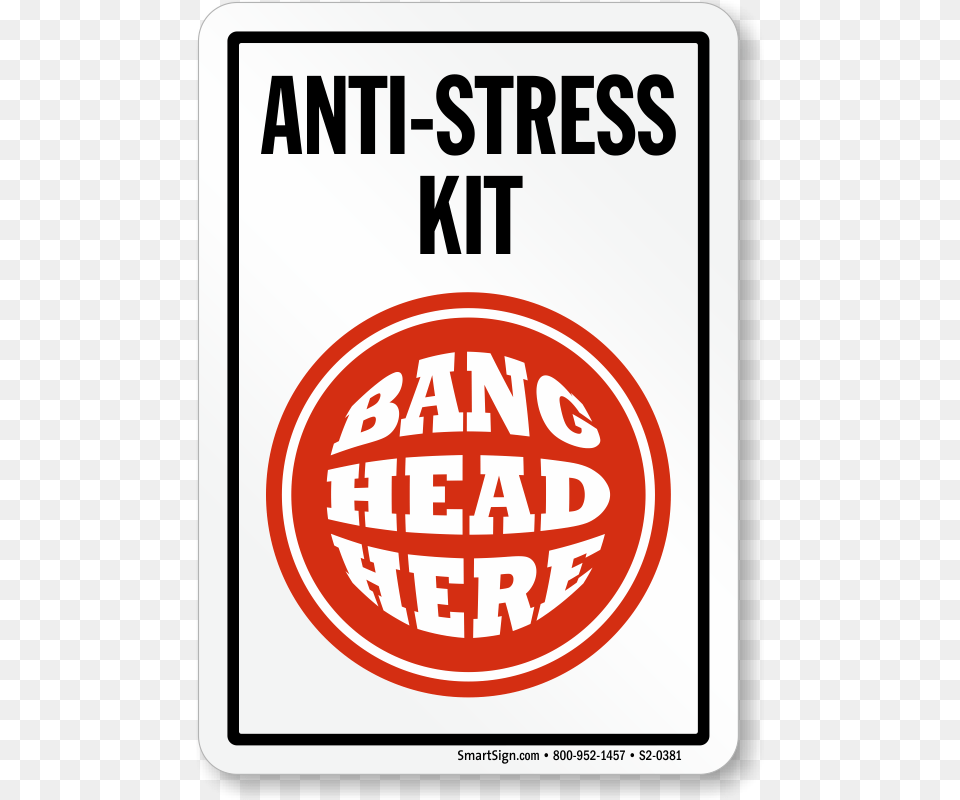 Anti Stress Kit Bang Head Here Sign Evangel University, Symbol Png