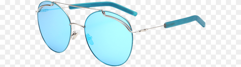 Anti Uv Double Metallic Crossbar Sunglasses Blue Mercury Goggles, Accessories, Glasses Free Png