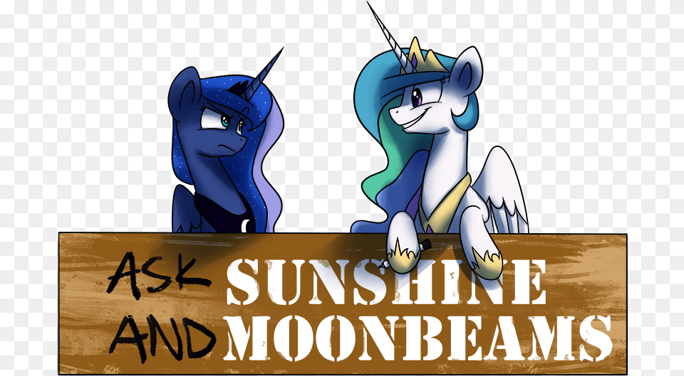 Anticularpony Ask Sunshine And Moonbeams Banner Finse, Book, Comics, Publication, Person Free Png Download