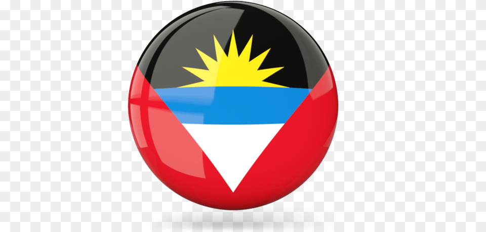 Antigua And Barbuda Flag Icon, Badge, Logo, Symbol, Sphere Png