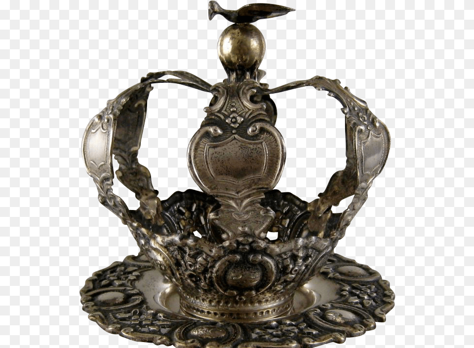 Antique 833 Silver Crown Amp Stand C Antique, Accessories, Bronze, Jewelry Free Png