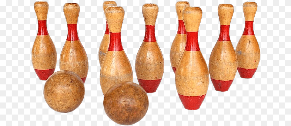 Antique 9 Pin Skittles Bowling Game Skittles, Leisure Activities, Mortar Shell, Weapon Free Transparent Png