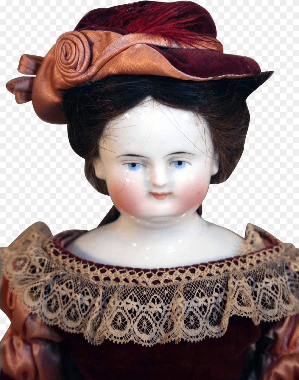 Antique Beidemeier Style 14quot Tall German Lady China Girl, Doll, Toy, Adult, Female Free Png