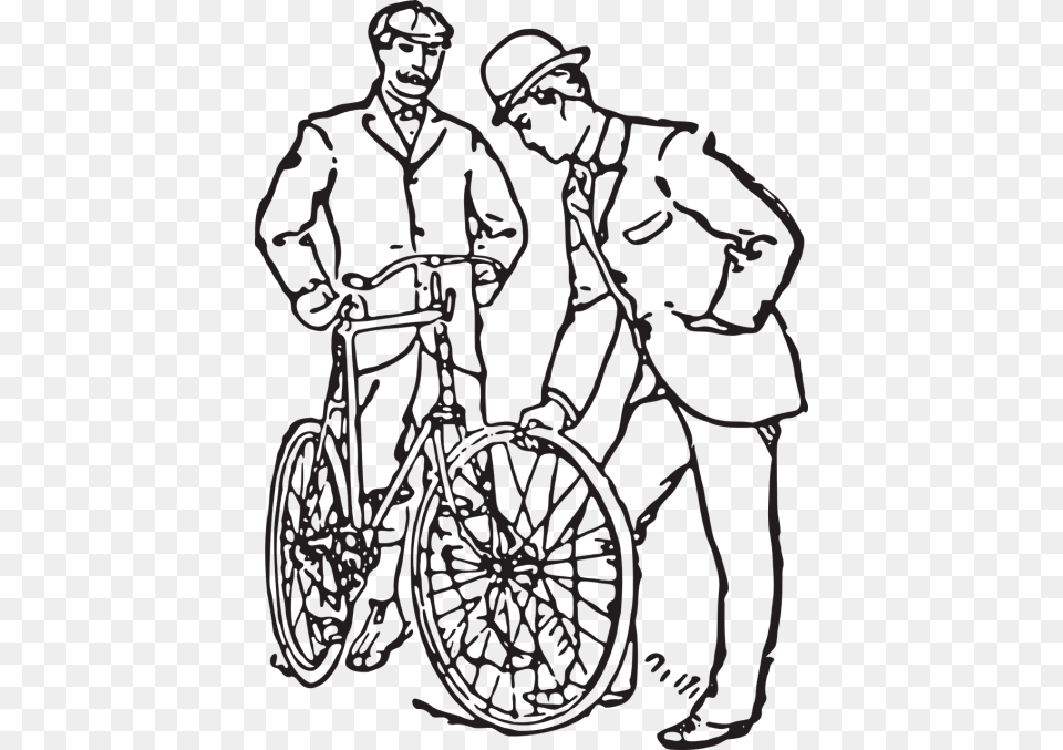 Antique Bicycle Men Bike Vintage Mens Art, Machine, Spoke, Adult, Male Png