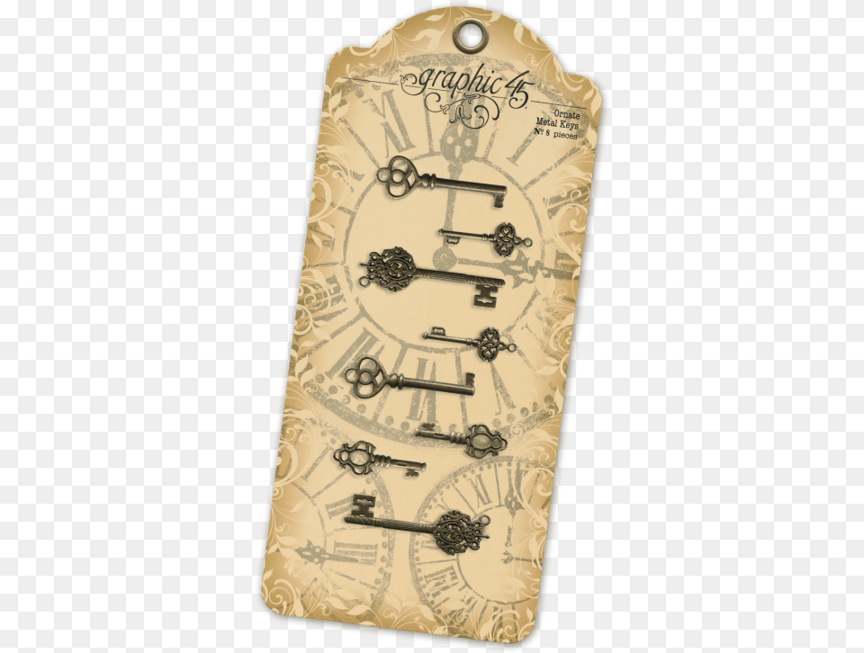 Antique Brass Ornate Metal Keys Graphic 45 Staples Ornate Metal Keys, Cutlery, Spoon, Accessories Free Png Download