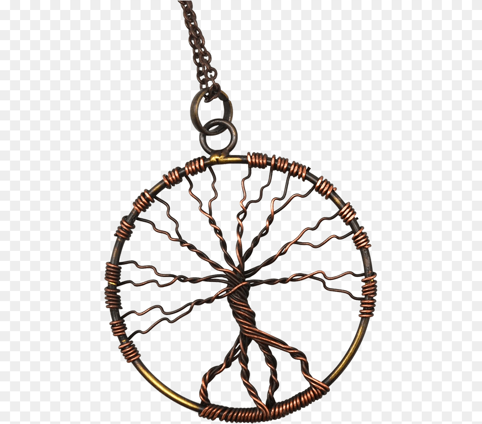 Antique Brass Wire Art Tree Of Life Necklace Shower To The People Logo, Accessories, Earring, Jewelry, Pendant Png