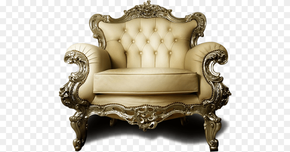 Antique Chair Big Fancy Chair, Furniture, Armchair Free Png