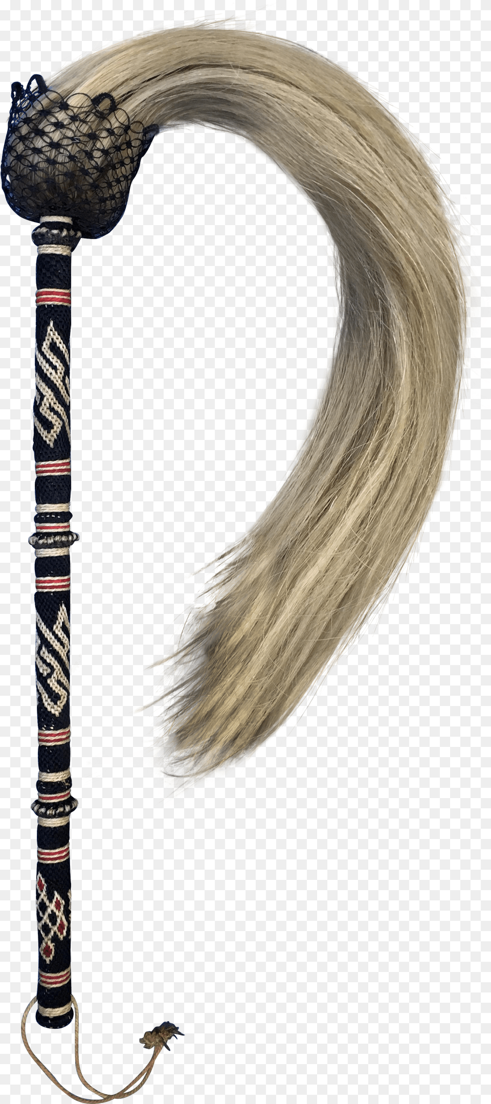 Antique Chinese Horsehair Fly Whisk Blond, Stencil, Text Png