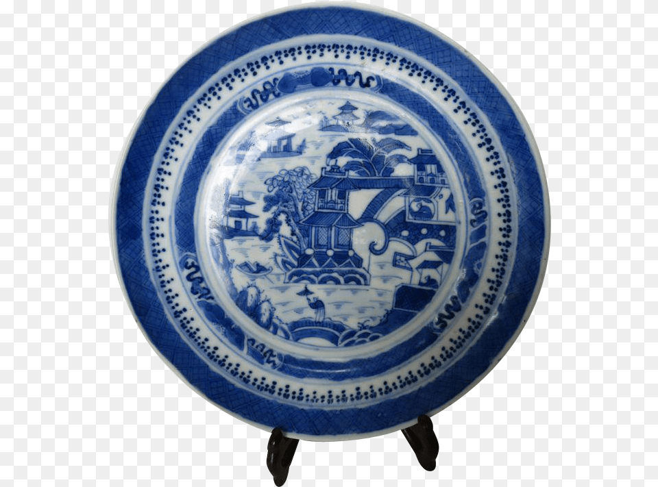 Antique Chinese Plate Blue White Decorative Kangxi Blue And White Porcelain, Art, Food, Meal, Pottery Free Transparent Png