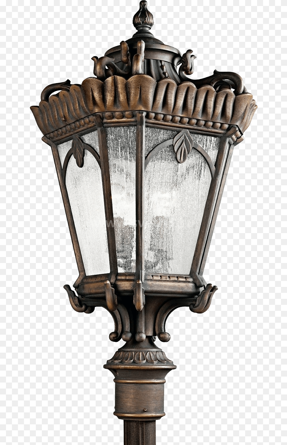 Antique Copper Streetlight, Lamp, Lampshade Png Image