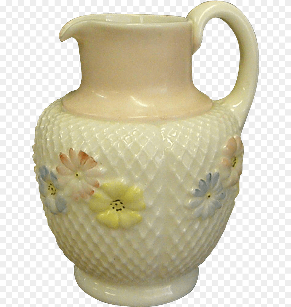 Antique Cosmos Pattern Glass Water Pitcher Earthenware, Art, Jug, Porcelain, Pottery Png