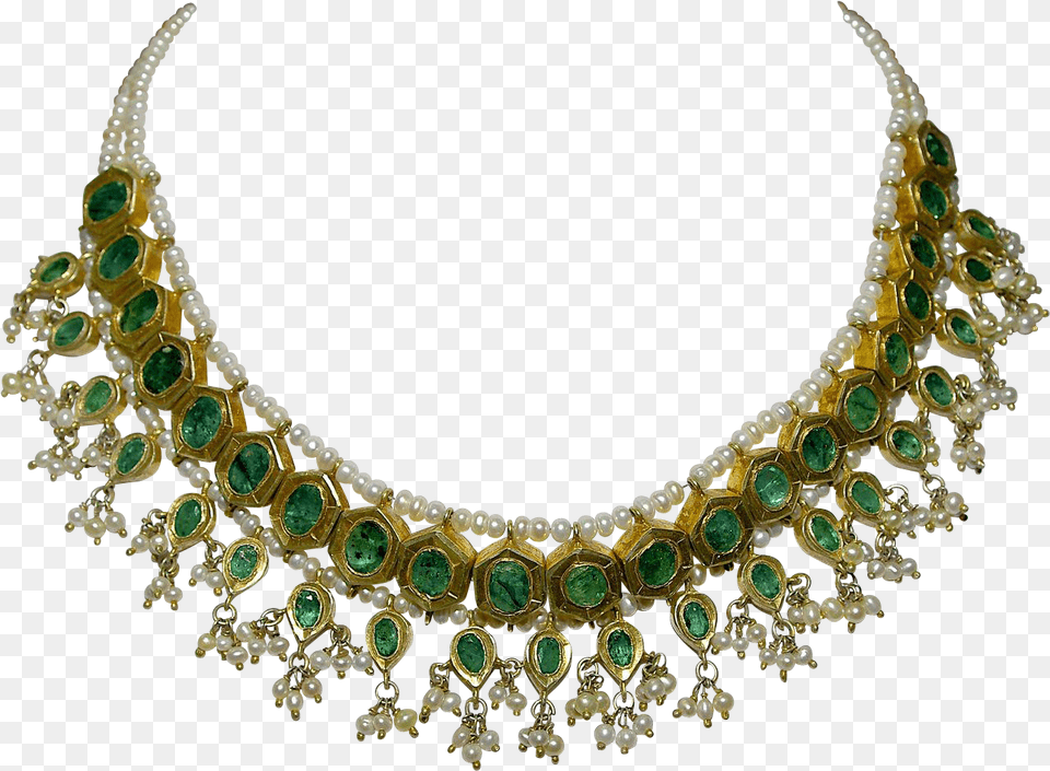 Antique Emerald Seed Pearl Necklace, Accessories, Jewelry, Diamond, Gemstone Free Png