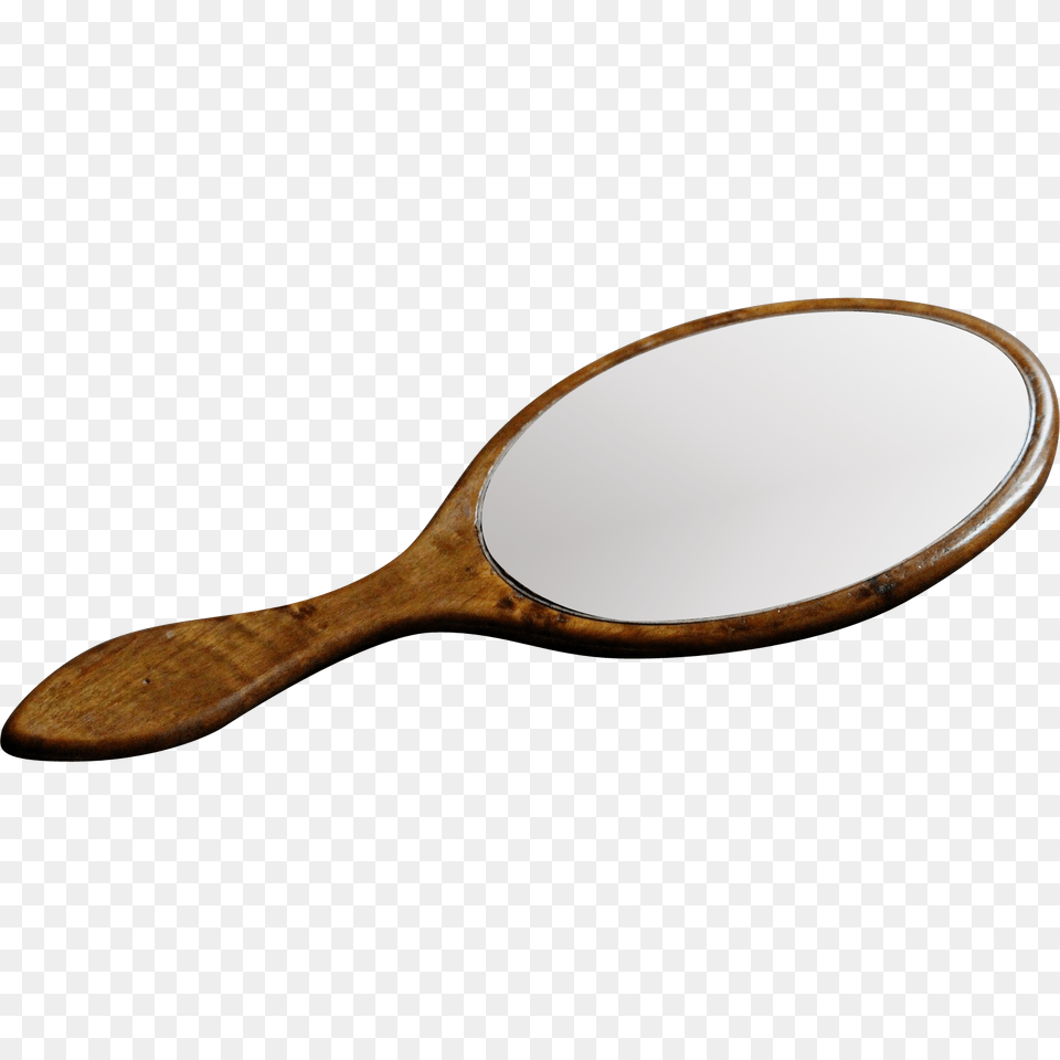 Antique English Hand Held Vanity Mirror, Cutlery, Spoon Png Image