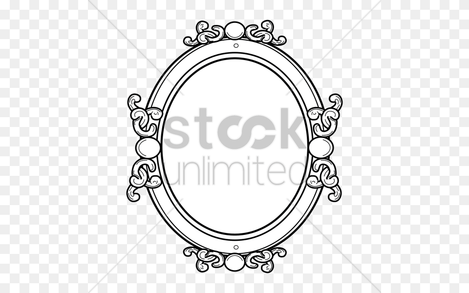 Antique Frame Vector Image, Oval Free Png