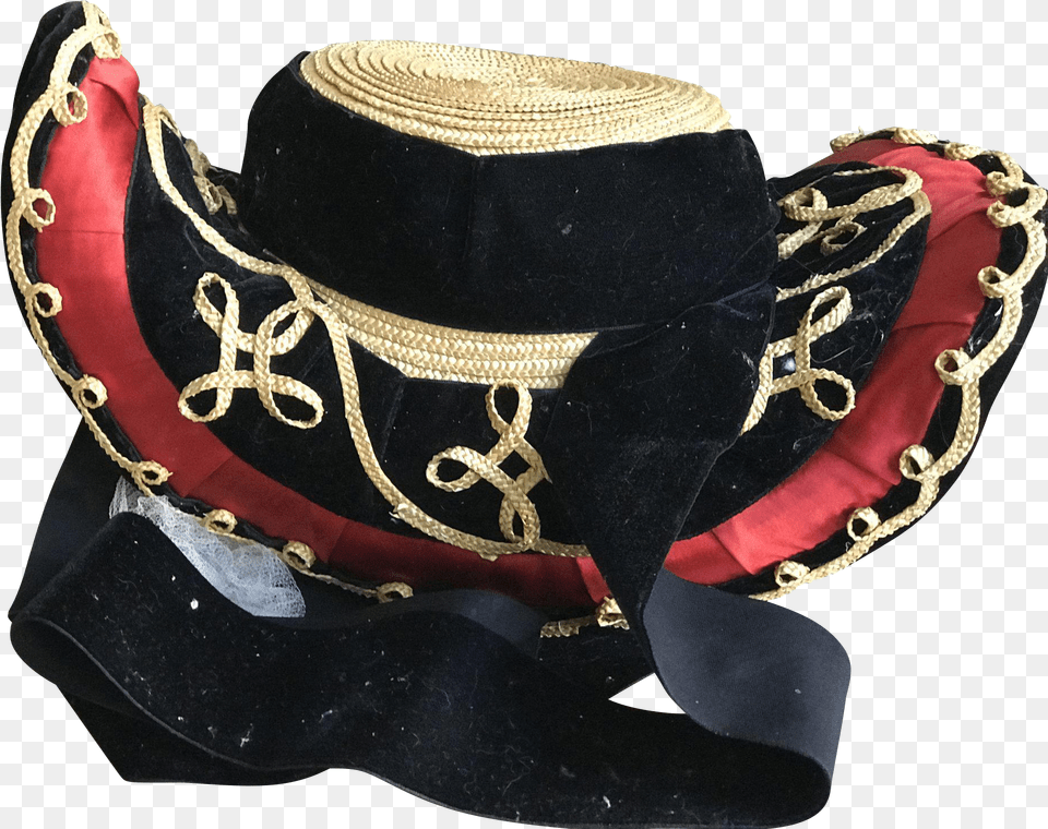 Antique French Au Deux Bonjour Hat In Very Good Strap, Clothing Png Image