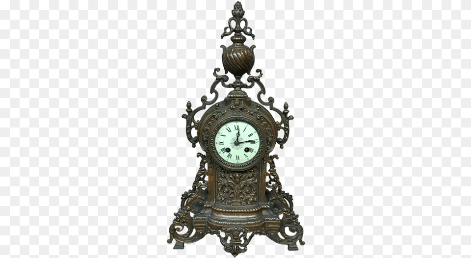 Antique French Mantel Clock Antique, Analog Clock, Chandelier, Lamp Png Image