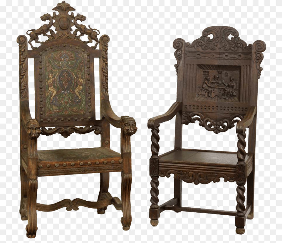 Antique Furniture, Chair, Throne, Armchair Free Png Download