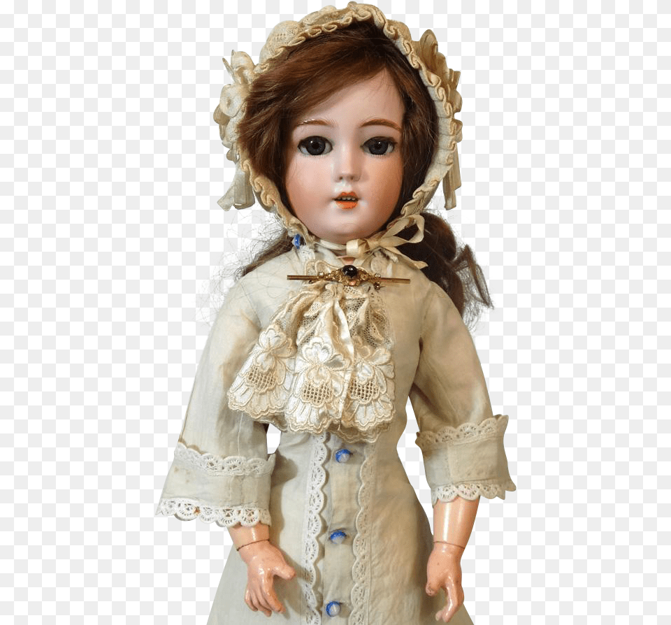 Antique German Bisque Head Doll Simon Halbig Samph 1159 Doll, Clothing, Hat, Baby, Person Png Image