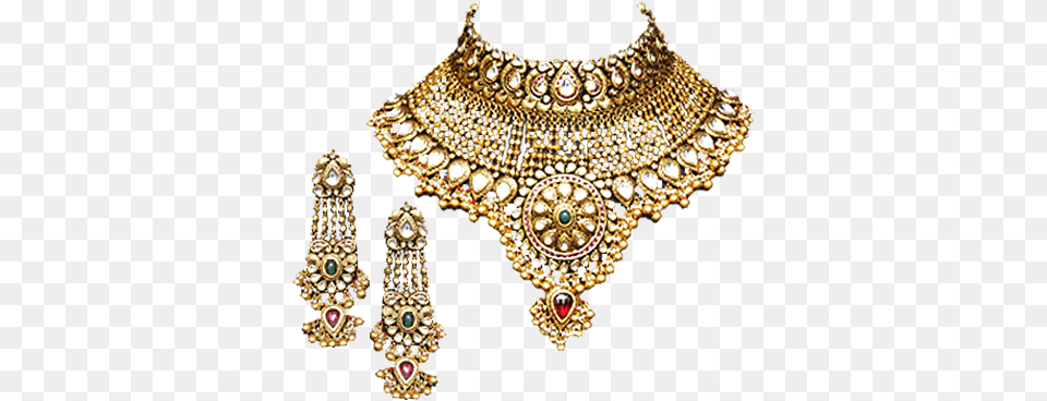 Antique Gold Bridal Jewellery Gold Jewellery For Wedding, Accessories, Earring, Jewelry, Necklace Png Image