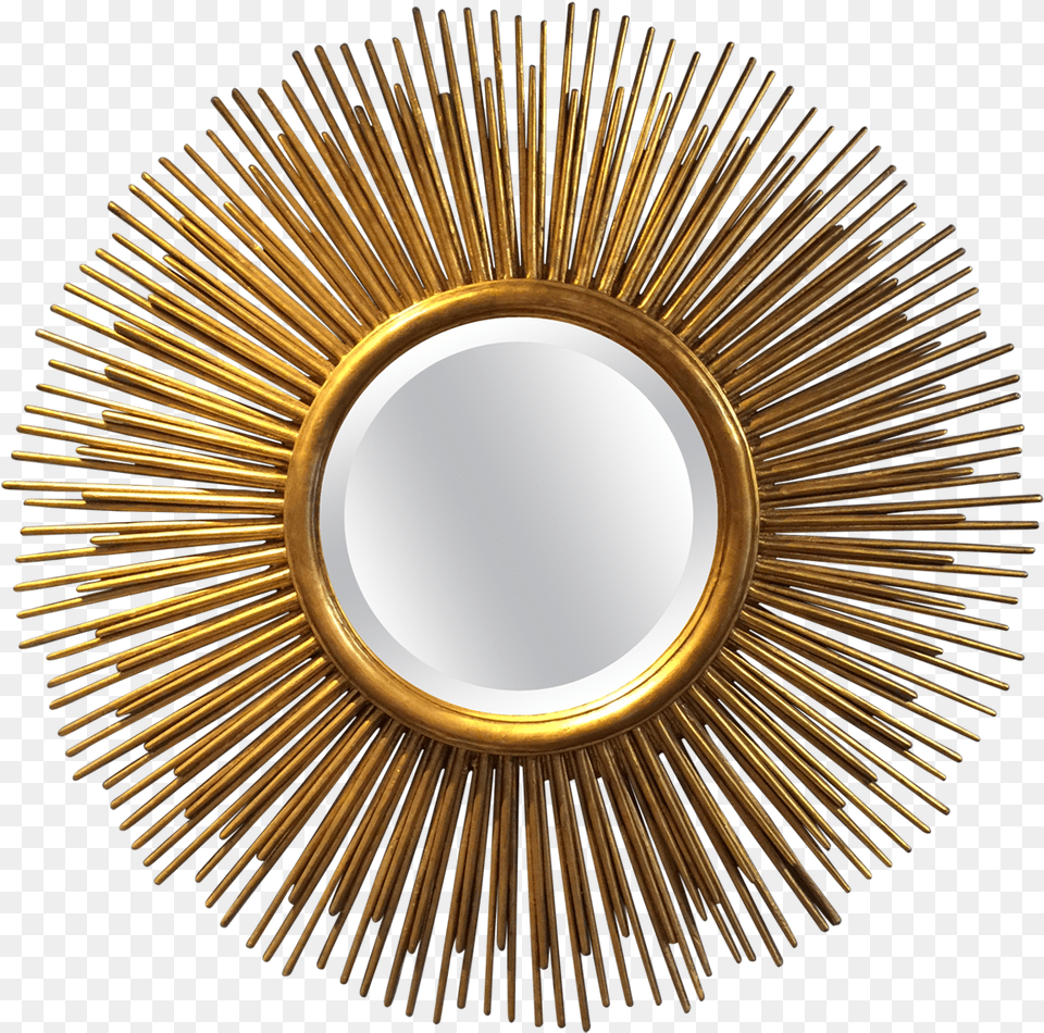 Antique Gold Sunburst Mirror Circle, Photography, Bronze, Lamp Free Png