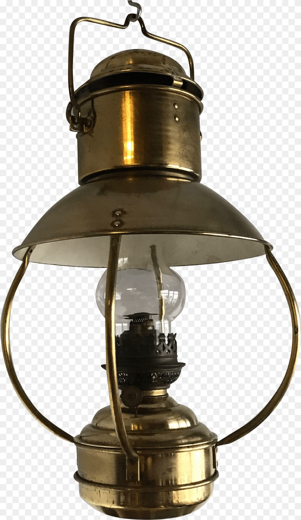 Antique Hand Forged Brass Hanging Oil Lamp From Europeantiqueshop, Lantern, Lampshade, Chandelier Free Png