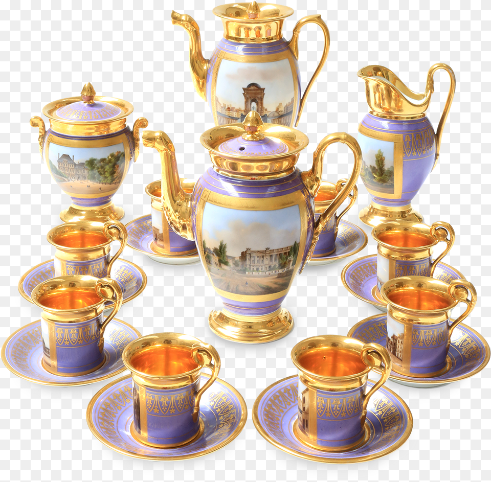 Antique Handpainted Coffee Set Thomas Goode Amp Co Ltd, Art, Porcelain, Pottery, Cup Png Image