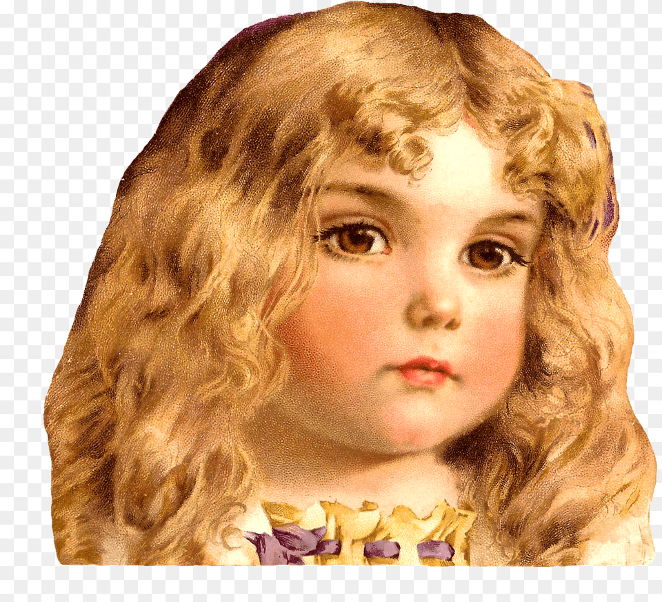 Antique Images Child Clip Art Pretty Blond Girl With Girl With Blonde Curly Hair Clipart, Adult, Female, Person, Woman Free Transparent Png