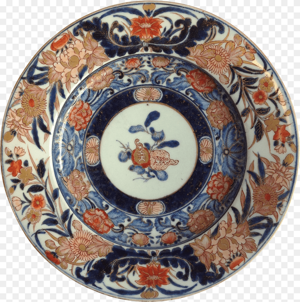 Antique Imari Flower Buds Shallow Dish Mythic Land Imari Ware Png Image