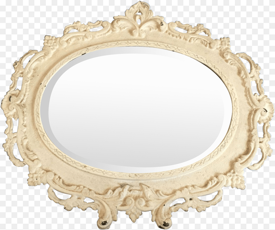 Antique Large Cast Iron Ornate Vanity Mirror Drawing, Photography, Oval Free Transparent Png