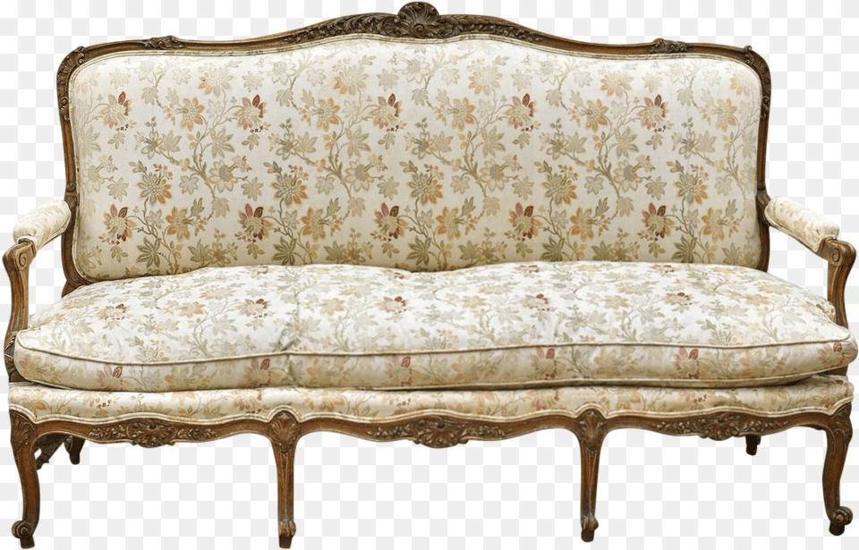 Antique Louis Xv Style Gilt Wood Sofa Settee On Chairish Studio Couch, Furniture, Cushion, Home Decor, Pillow Free Png Download