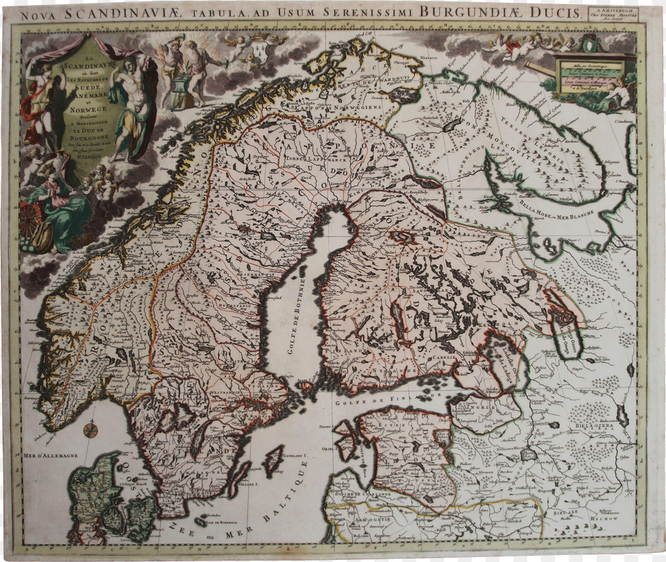 Antique Map Of Scandinavia P Saxo And The Baltic Region A Symposium Book Png Image