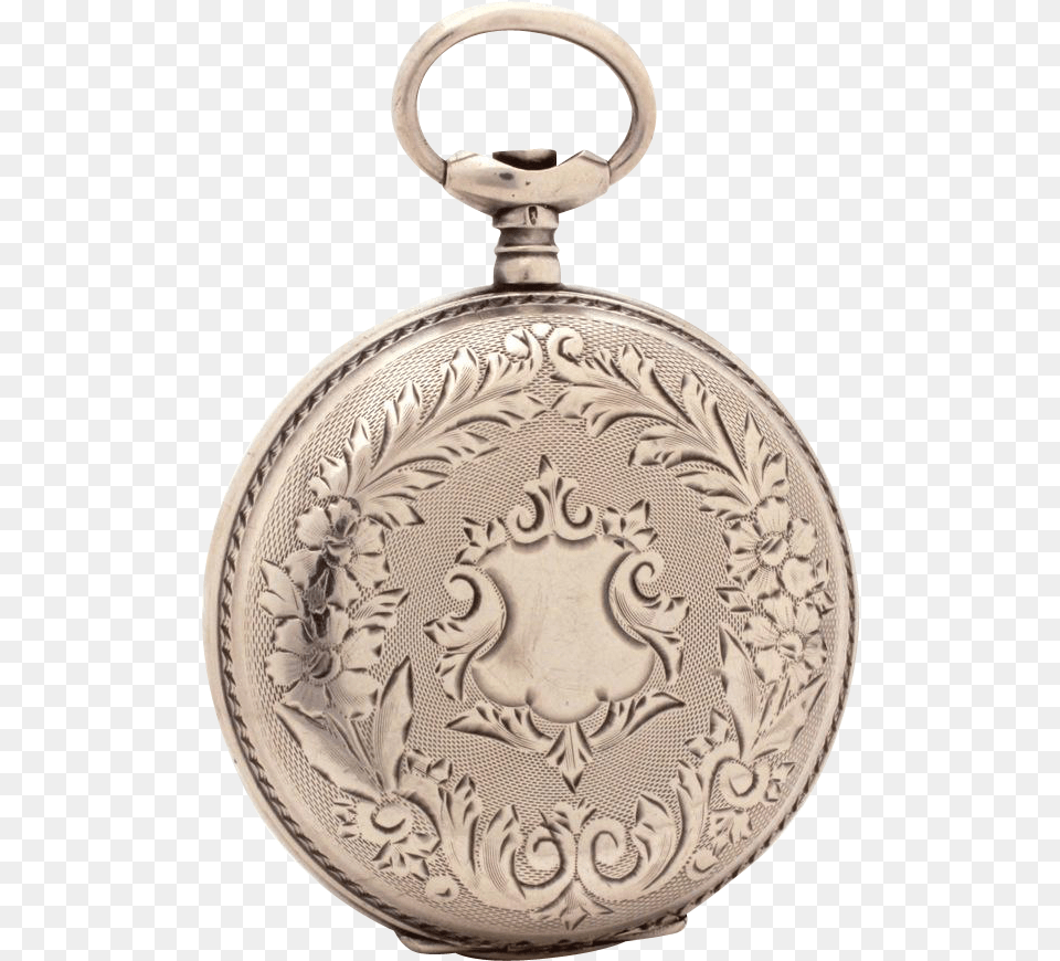 Antique Mathey Jacot Locle 875 Silver Swiss Pocket Locket, Accessories, Jewelry, Pendant Png
