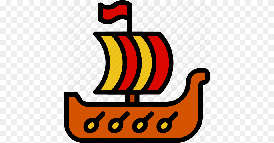 Antique Medieval Old Ship Viking Icon Png