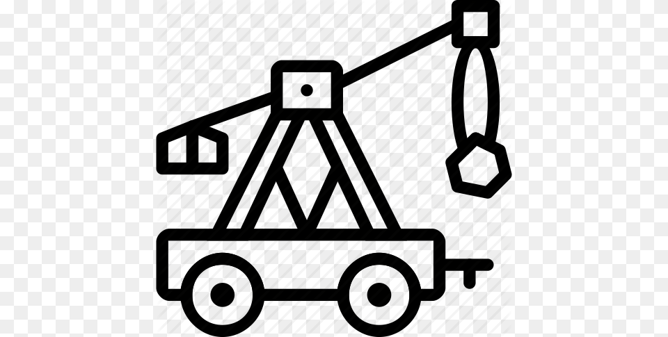 Antique Medieval Old Trebuchet Icon, Construction, Tow Truck, Transportation, Truck Free Png