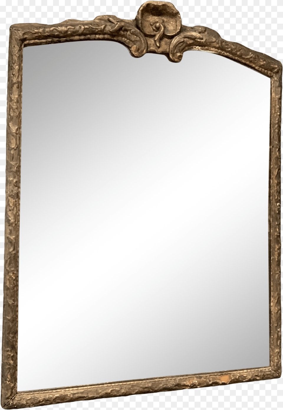 Antique Mirror With Ornate Wood Frame Picture Frame Png Image