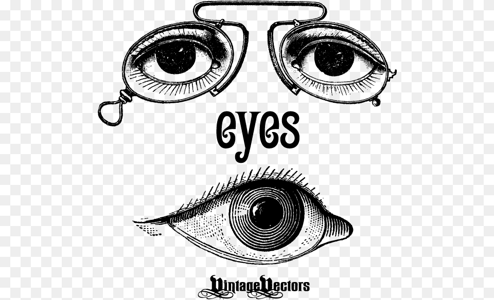 Antique Optometry Eye Glasses Graphic Eyes Vintage, Art, Drawing, Text Png Image